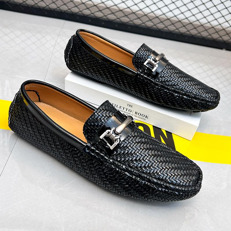 Fashion 2024Spring Summer Men's Loafers Comfortable Flats Casual Shoes for Men Breathable Moccasins Slip-On Soft Leather Driving Shoes