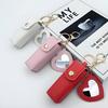 Portable Lipstick Mouth Red Envelope Gift Coin Purse Keychain Women Girls'Lipstick Storage Bag Fashion Storage Box with Mirror