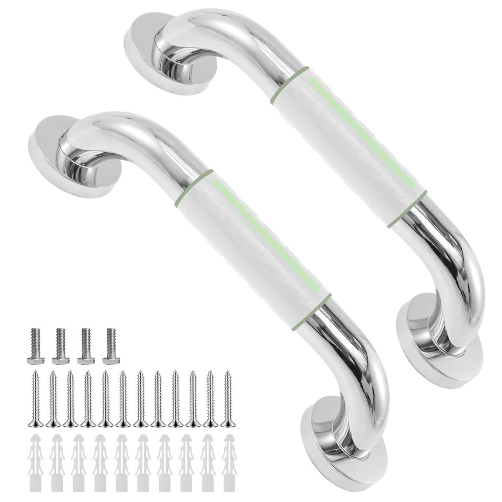 Shower Toilet Handrail Stainless Steel/Plastic Bathroom Tub Grab Bar Anti Slip Prevent Falls for Elderly Safety Support Handle
