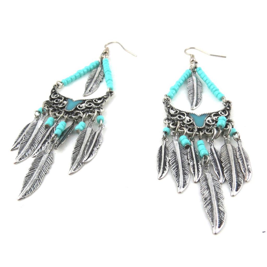 Les Trésors De Lily [N1101] - Turquoise 'Navajos' Designer Earrings