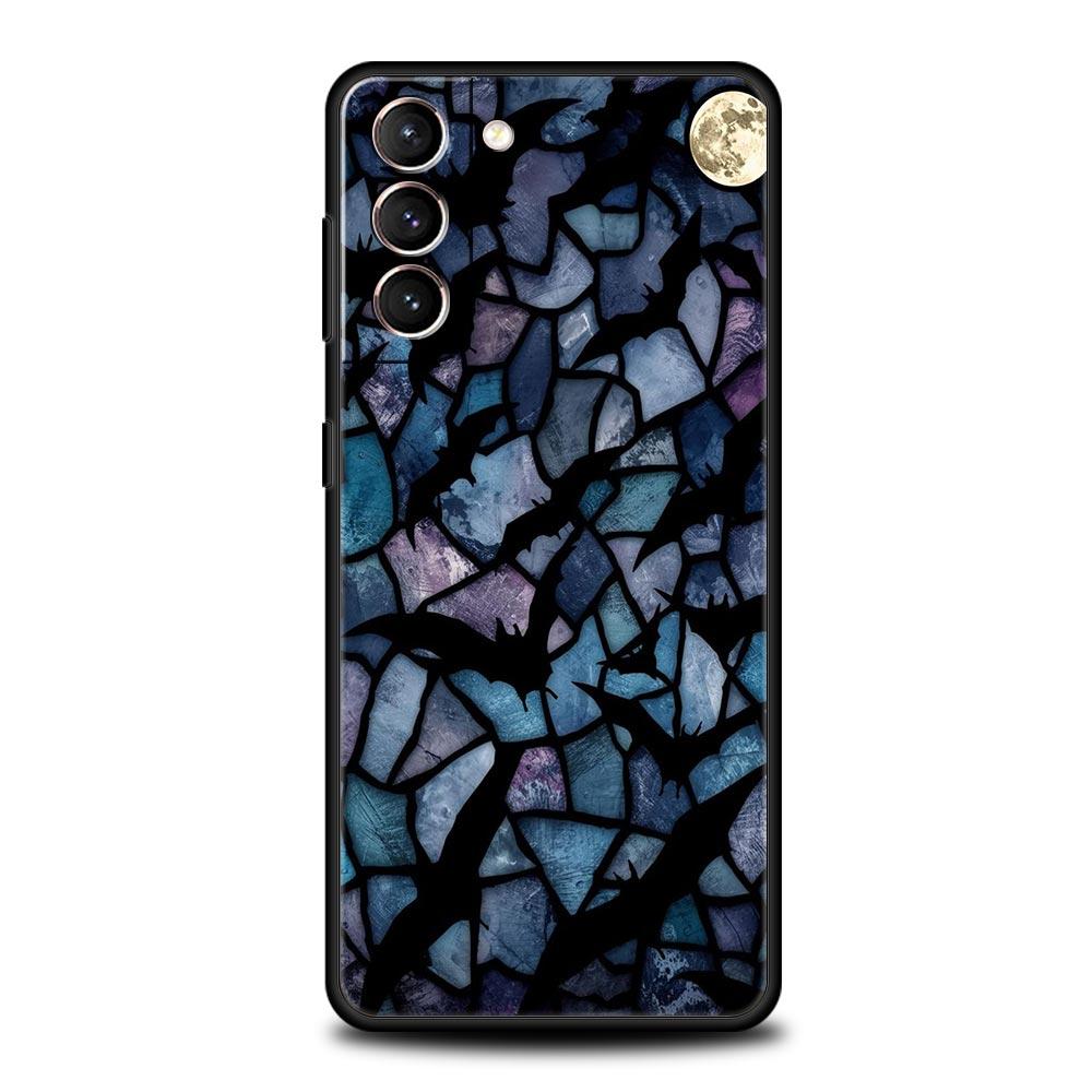 Goth Vampire Bat animal Soft Phone Case For Samsung Galaxy S25 Edge S24 Plus S23 FE S22 S21 S20 Ultra 5G S10 Black Protect Cover