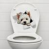 White Dog Toilet Stickers Door Stickers Wall Sticker Waterproof Self-adhesive Decals Bathroom Decoration  Sticker 2025 Wholesale