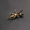 Brass Insect Figurines Miniatures Tea Pet Ornament Pure Copper Field Cricket Statue Desktop Decoration Collection Crafts Decor