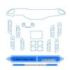 Xingtu Lanyue TPU Protective Film Set for 25 Models: Includes Navigation Screen Film and Central Control Sticker for Interior Car Decoration