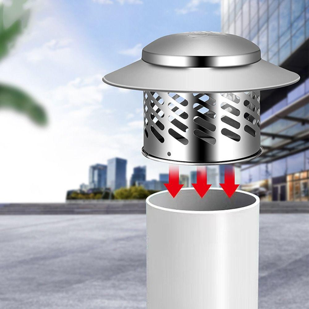 80/110/160/200mm Regenschutz Außenlüftung Winddicht Edelstahl Dachrohr Abzugshaube Regendicht Atmungsaktiv