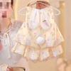 Trendy Cartoon Style Baby Girls Sleeveless Yellow Bunny Outfit Summer Set