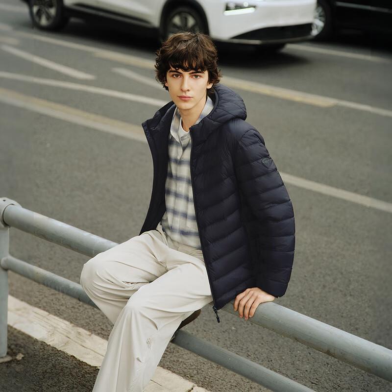 Tanboer Men's Lightweight Hooded Down Jacket TF246209