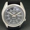 AUTOMATIC 7009A VINTAGE SEIKO 5 JAPAN MENS BLACK COLOR DIAL WATCH A701498-5 R206b-a701498