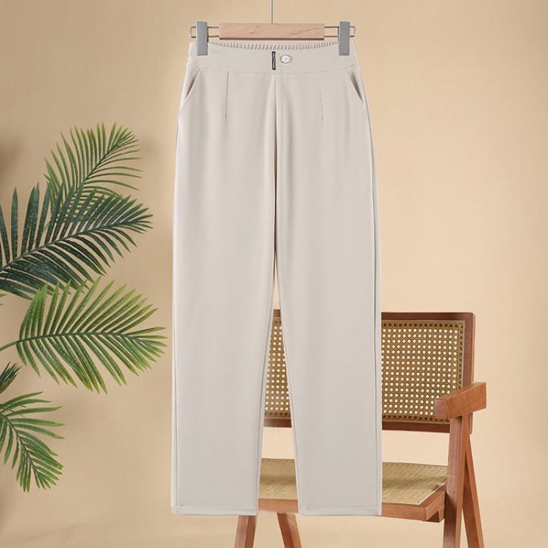 Spring Autumn 2026 Stylish Elastic High Waist Pants for Middle-Aged & Elderly Women