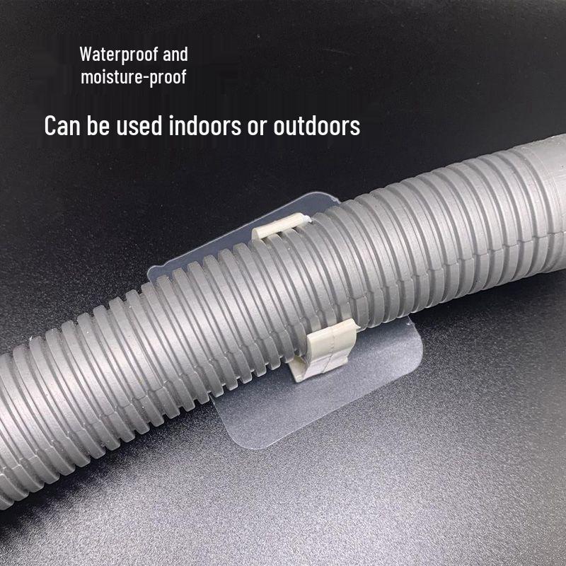 Adhesive U-Shaped Wall Clip for Pipes: Punch-Free Fixing for Water, PVC, Gas, and Drain Pipes