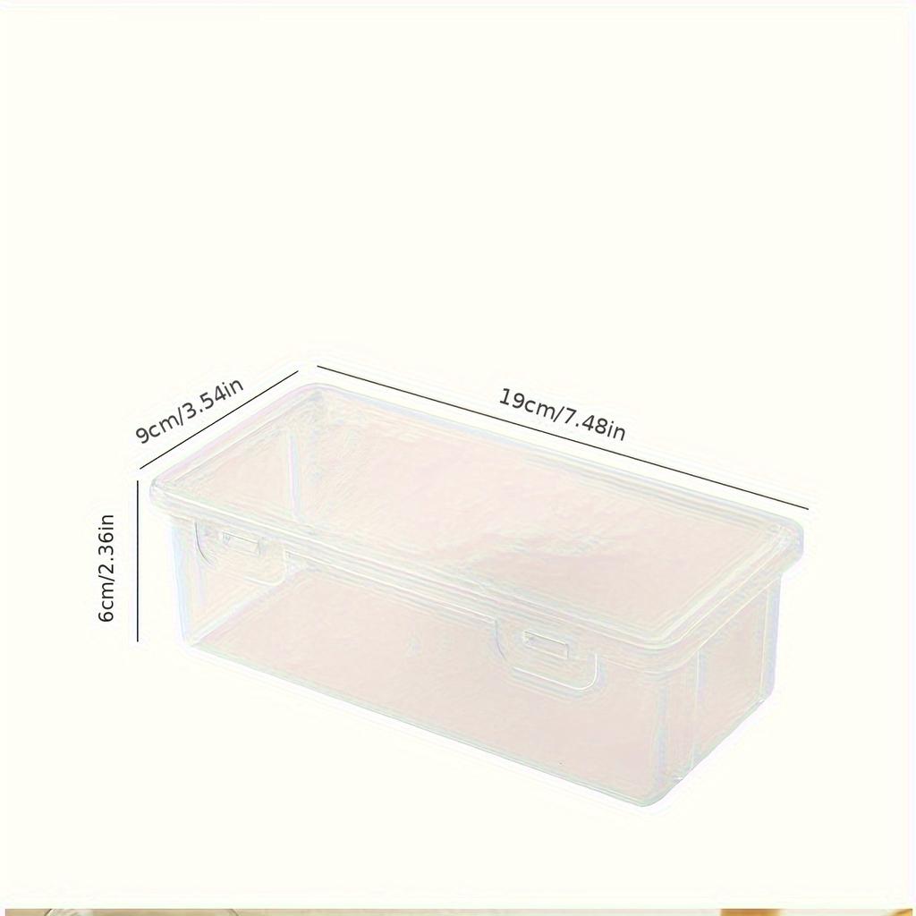 4pcs Set Large Clear Storage Boxes With Hinged Lids - Durable, Transparent Organizers For Office, School, Arts Crafts Supplies