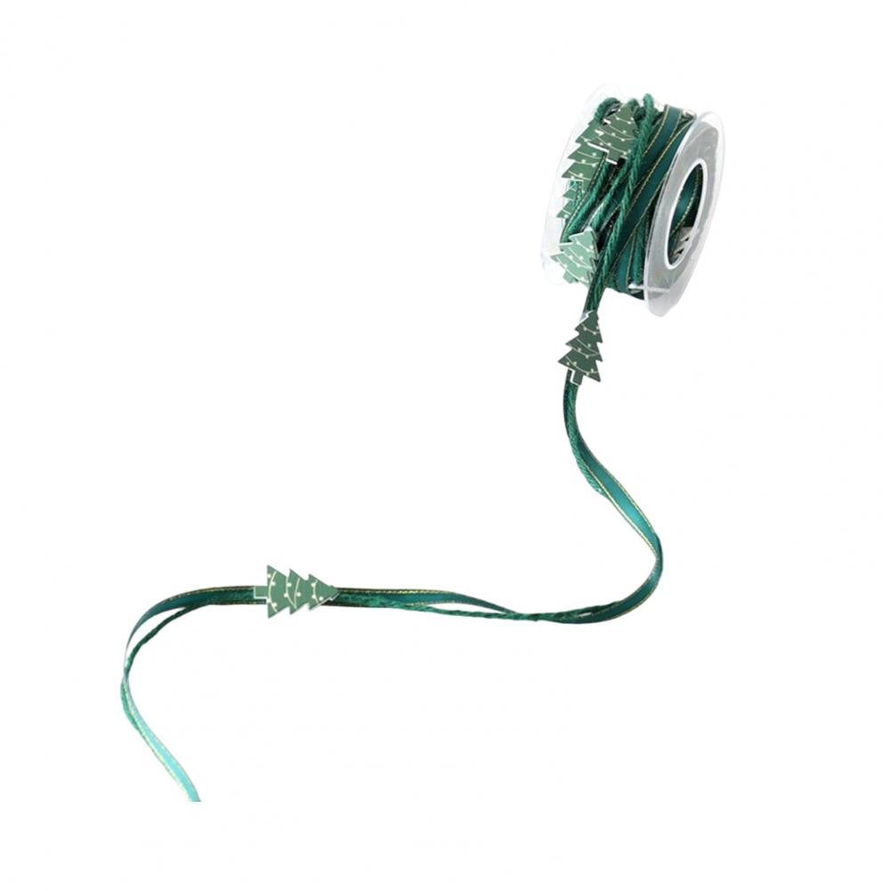 

5.5 Yards Christmas Ribbons Red/Green Holiday Ribbon Roll with Tree/Gift Box Decor for Gift Wrapping DIY Crafts зелений