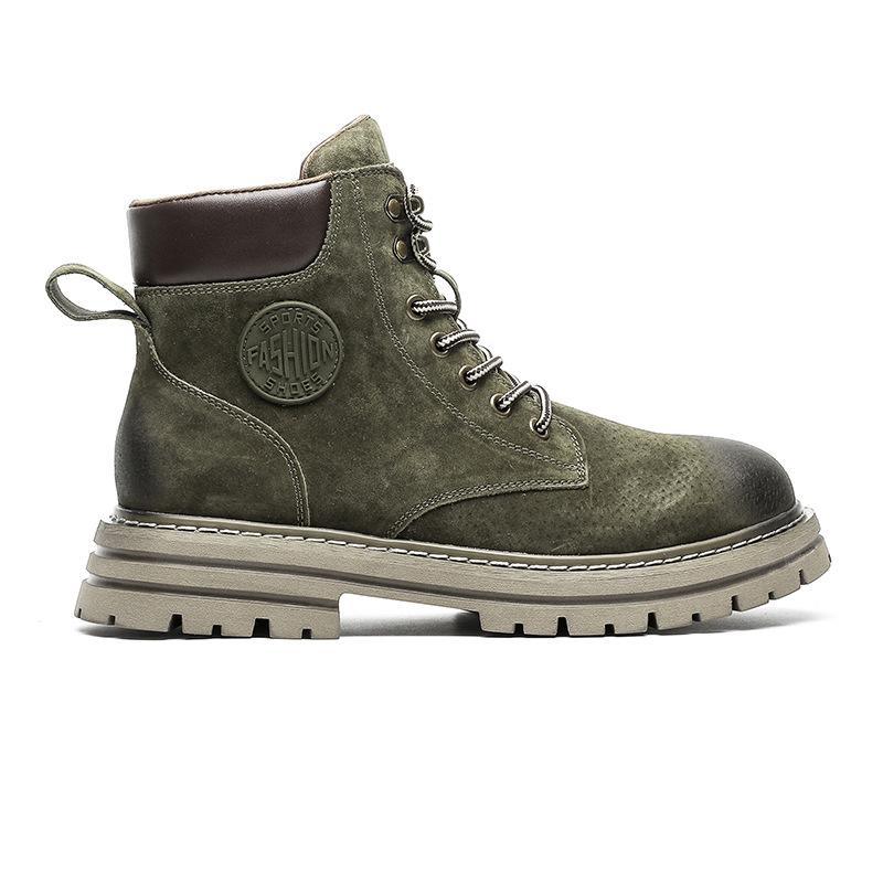 

3329 Ботинки Мартина мужские осенне-зимние ретро британские рабочие ботинки из натуральной кожи свиной бар уличные ботинки для ходьбы по пустыне короткие ботинки 45 зелёный