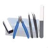 5 Pieces Model Tools Kit Hardware Basic Set for Building Deep Blue Pliers