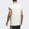 Tank Tops Men's White Crew Neck Moderate Straight Fit IM4219