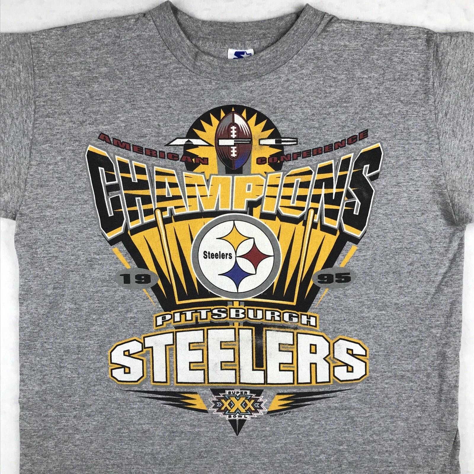 

vintage 90s PITTSBURGH STEELERS STARTER T-Shirt L nfl football hip hop M