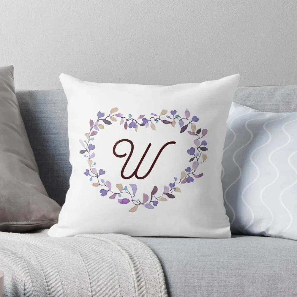 Office Sofa Car Cushion Cover Creative Abstract Letter Flower Print Luxury Home Decoration Pillow Cover