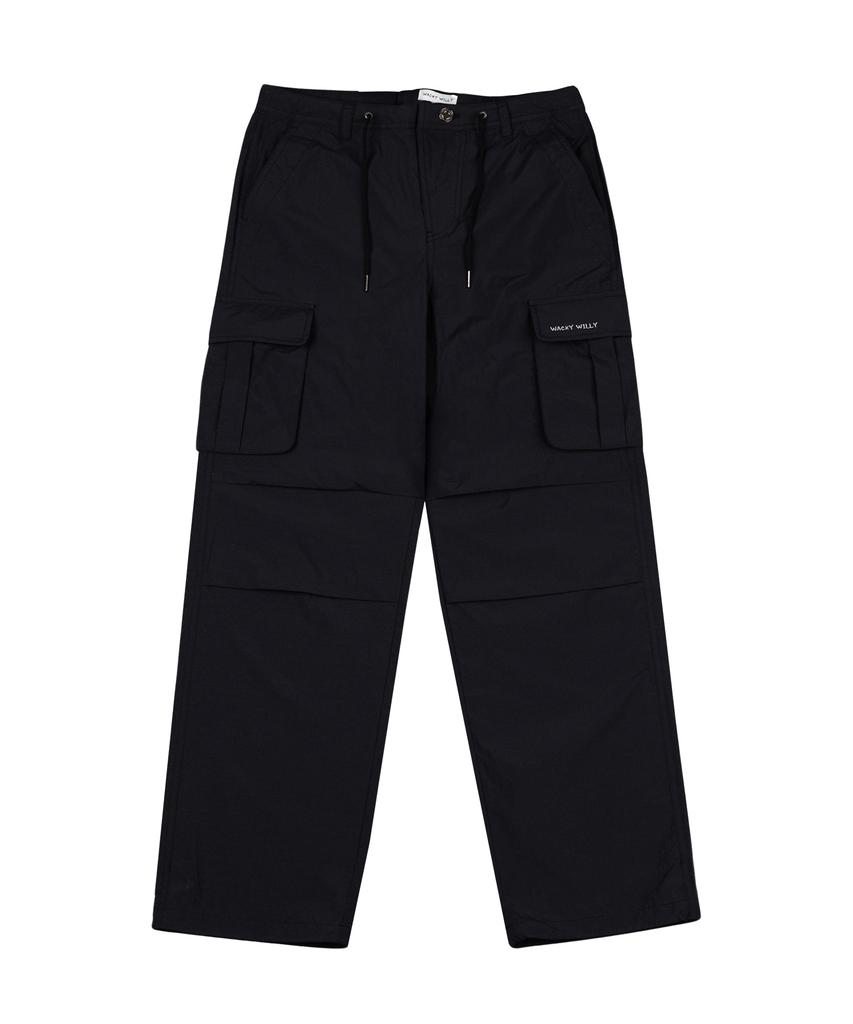 WACKY WILLY Women'S Nylon Parachute Pants Black