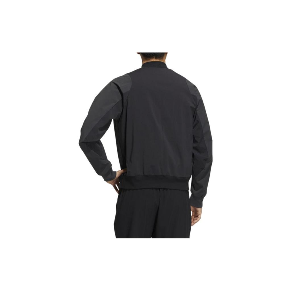 adidas Spliced Pocket Logo Print Sports Jacket Men Jackets Black HN9035
