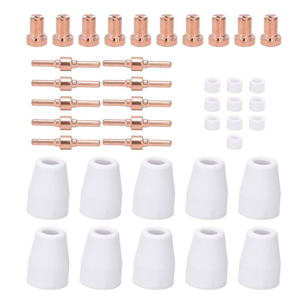 40 stk Plasmaskjærer Forbruksmateriell Skjermkopp Elektroder Ringdyser Holdbart Plasmaskjærer Tilbehør