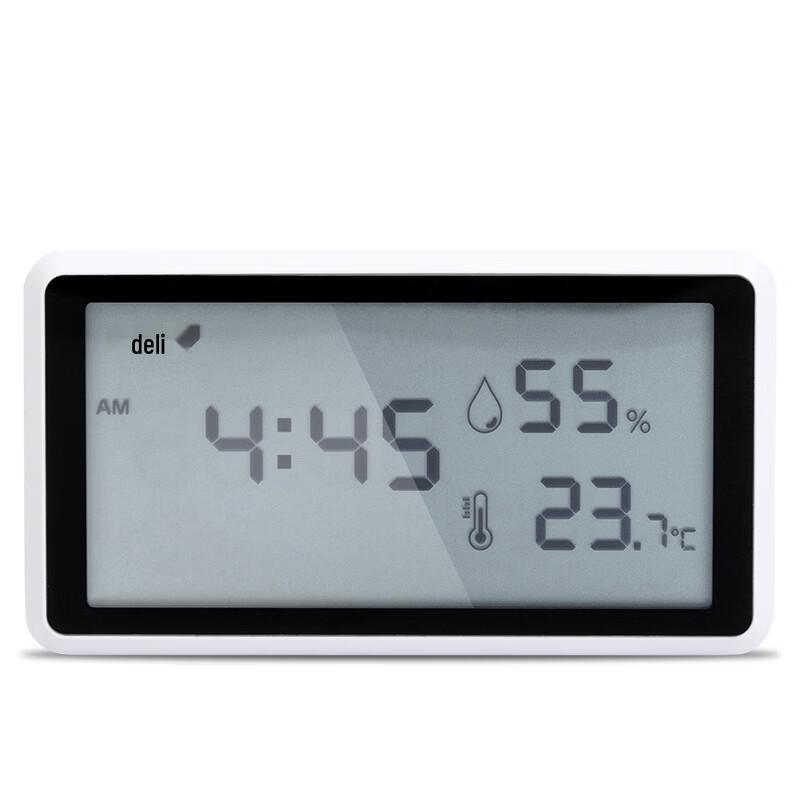 Deli Digital Thermometer Hygrometer Alarm Clock