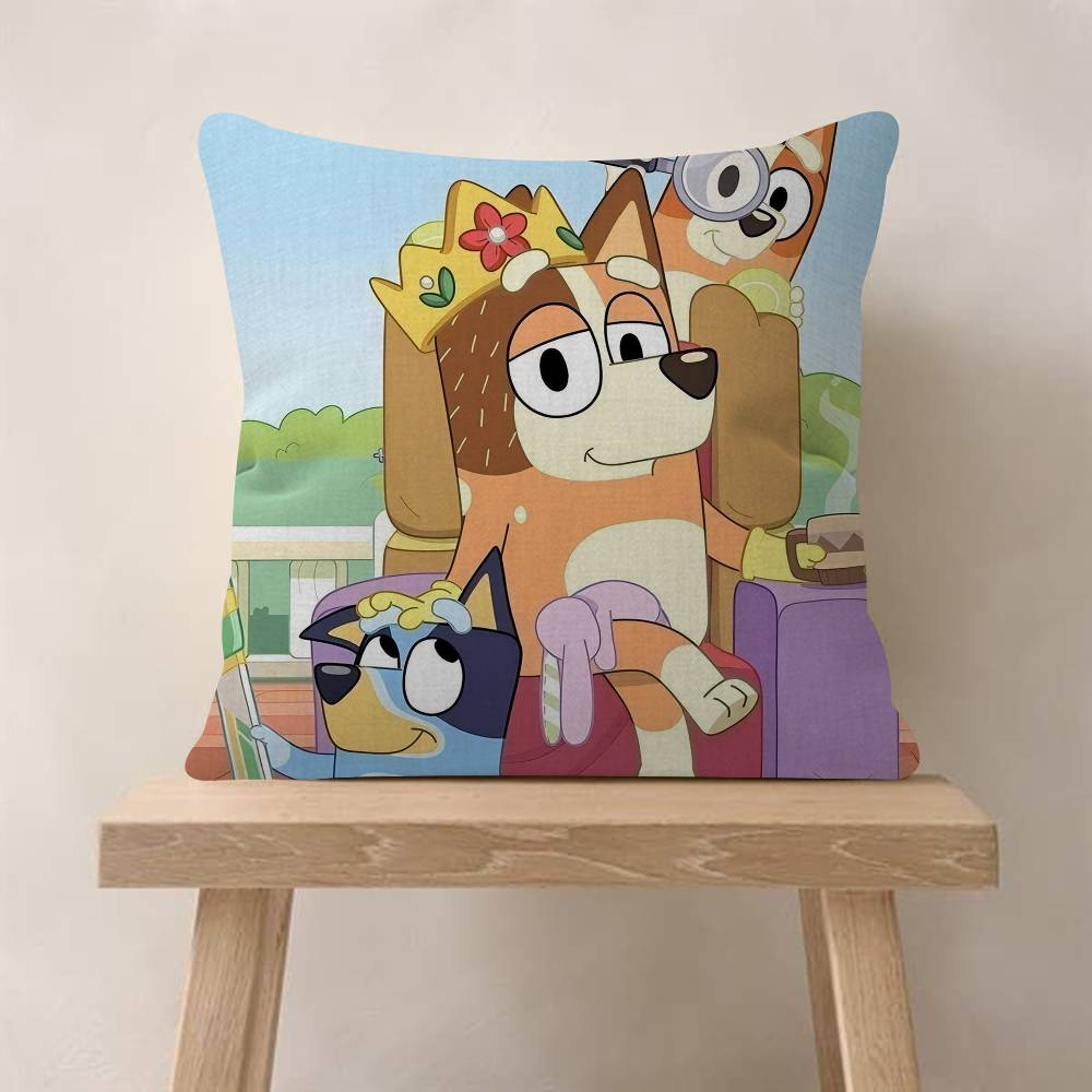 

Cute BBluey Cartoon Cool Pillow Cover For Bedroom Room And Living Room Sofa Decorative Cushion Cover 30x30 cm