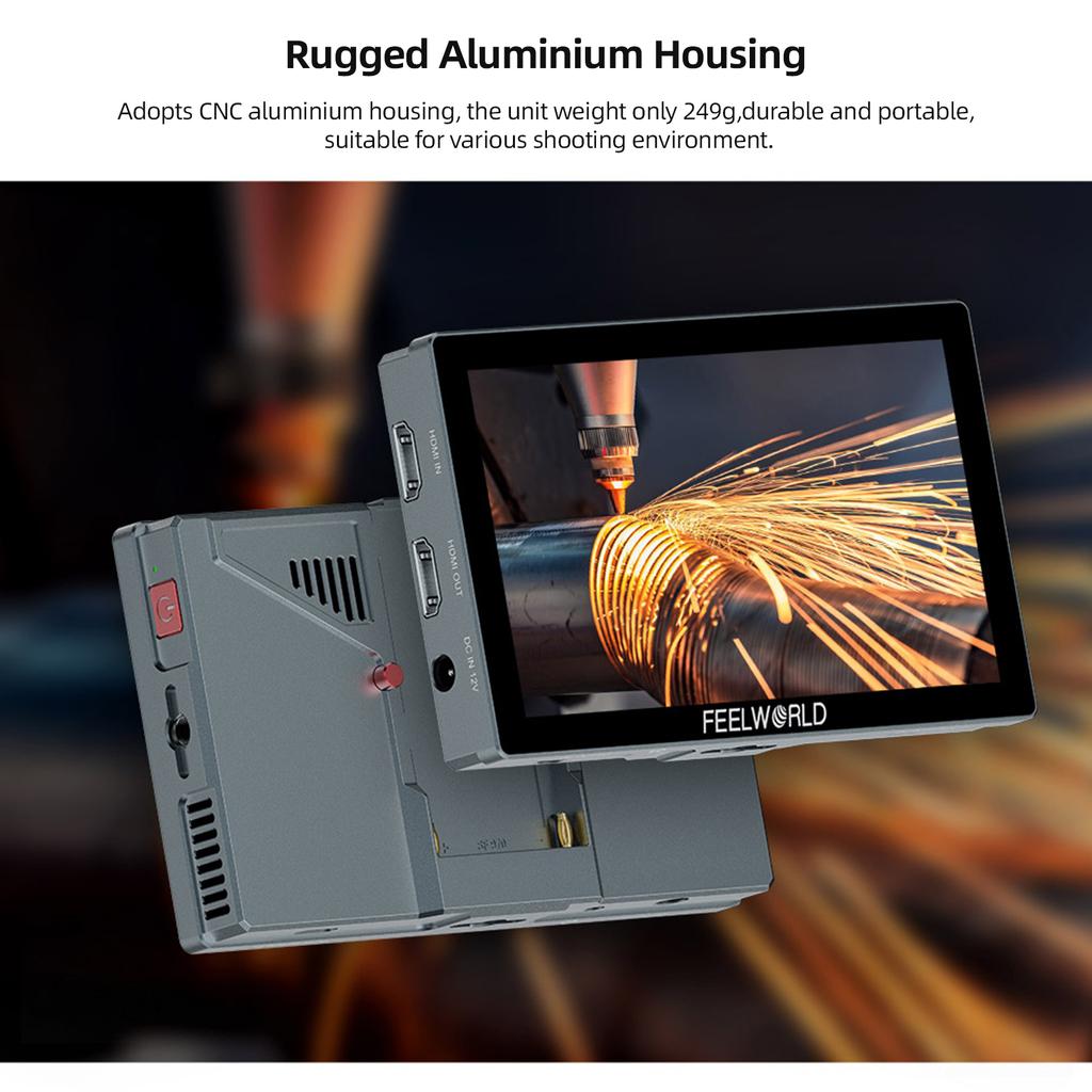 FEELWORLD P6X 5.5 Inch DSLR Camera Field Monitor Aluminum Alloy Video Monitor Touch Control Panel 4K HDMI Input Output