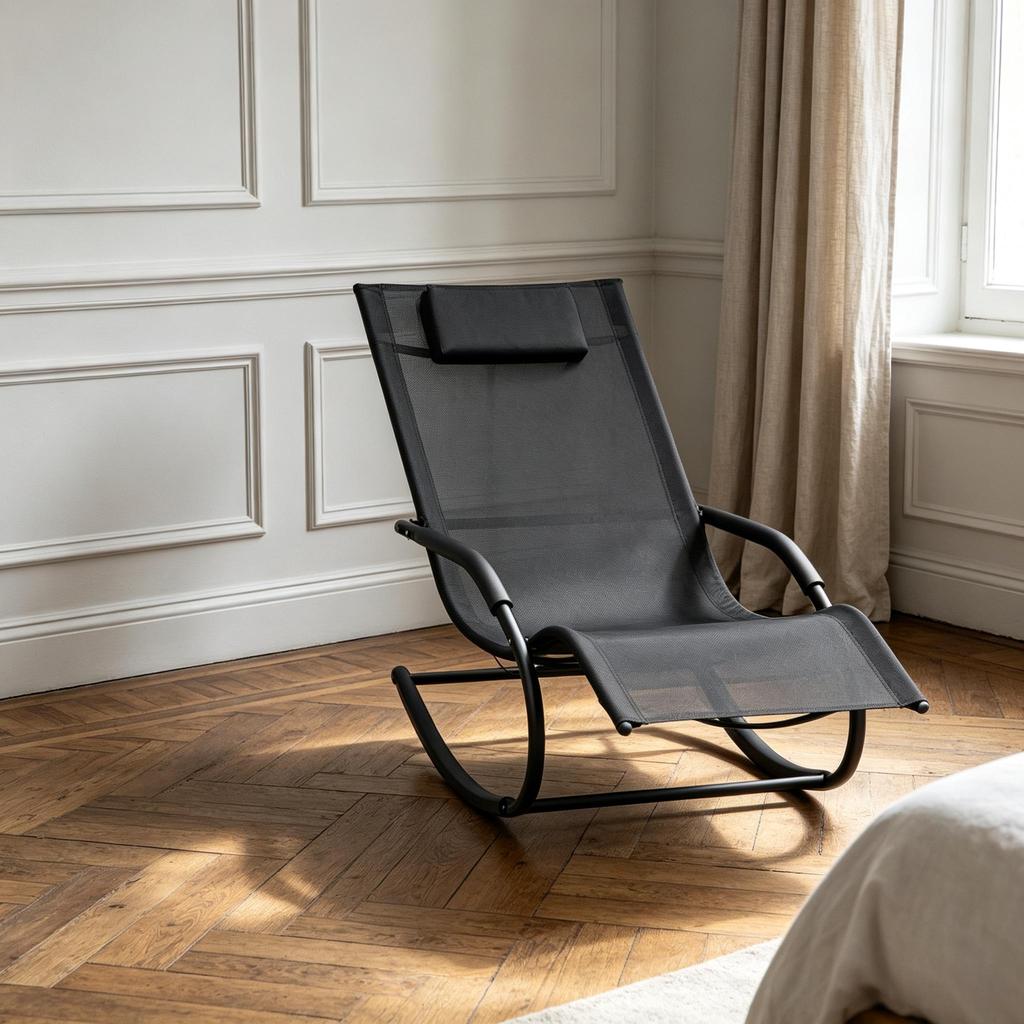 Modern Rocking Chair, Comfortable Lounge Chair with Rocking Function, Ergonomic Relax Chair (only with 1pc Relax Chair)