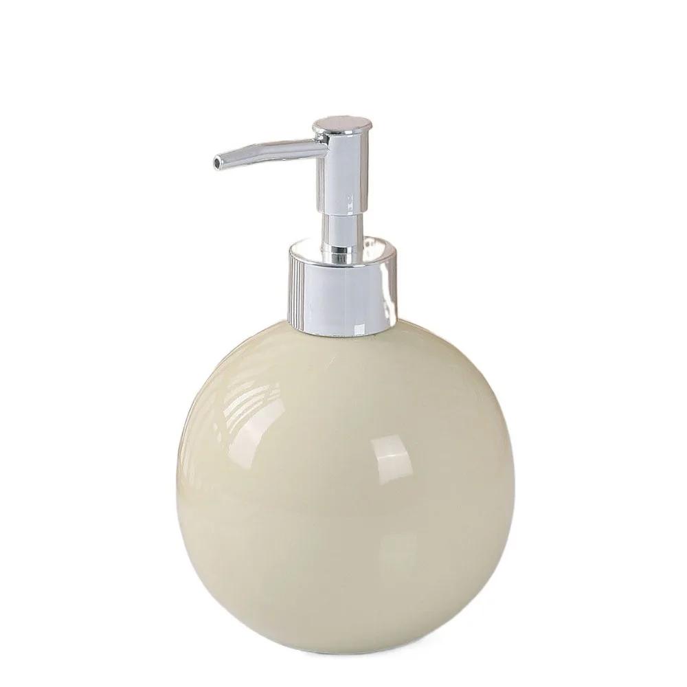 Portable Ceramic Hand Soap Bottle Refillable Reusable Hand Sanitizer Dispenser Round Leakproof Liquid Soap Container Bathroom