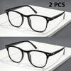 2 PCS Fashion Reading Glasses For Women Men Classics Blue Light Blocking Glasses