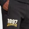 adidas Originals Juventus V R C T Logo Print Slim Fit Cuffed Knit Sports Pants Men Bottoms Black Bright-Gold JF2569