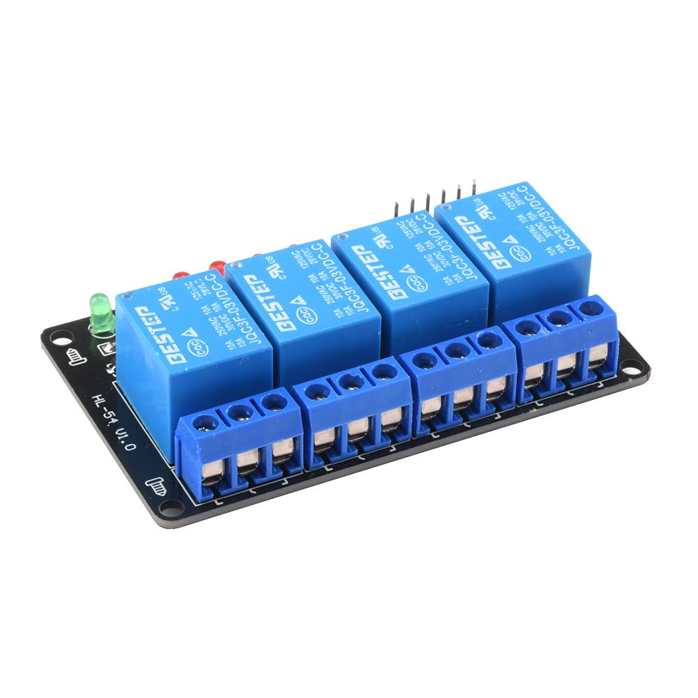 3V 3.3V 4 Channel Relay Module Low Level Trigger with Lamp Relay Output 4 way Relay Module for Arduino Power Supply Relays 5
