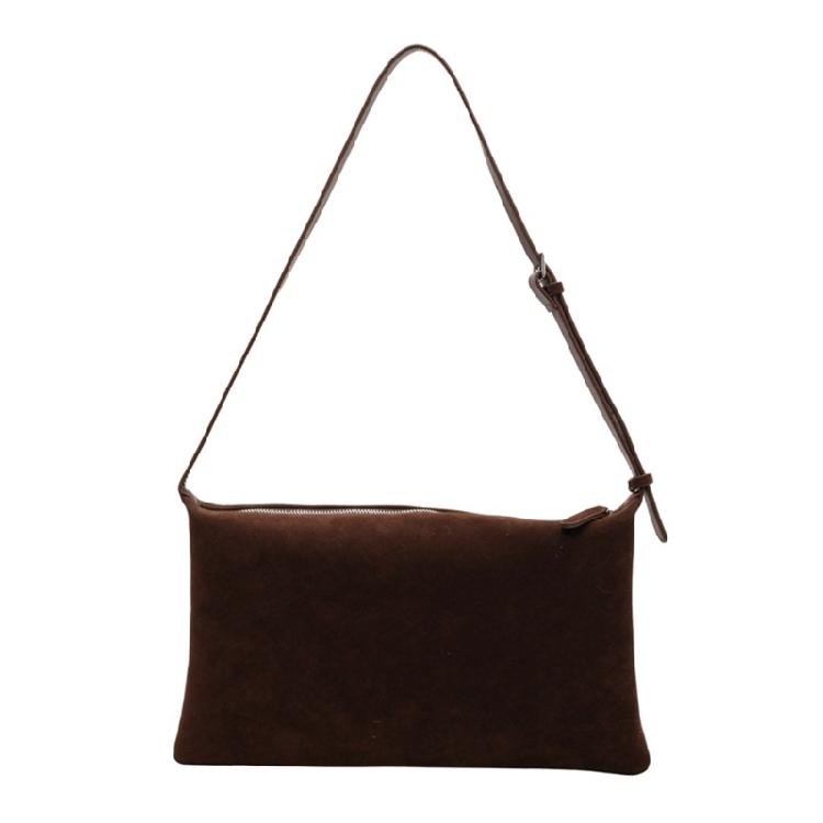 Elegant Shoulder Bag PU Underarm Handbag Suitable for Professionals and Students кофейный
