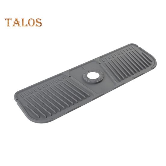 Silicone Faucet Mat Wrap Around Design Faucet Sink Splash Guard Dry Drying Pad for Kitchen Bathroom Counter Foldable Draining Tray Multipurpose Sink