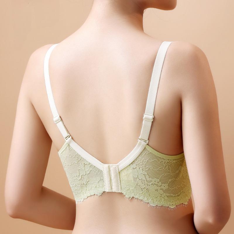 Underwear Women's Ultra-thin Sexy Lace Beautiful Back Gathered Side Milk Anti-sagging Bra Summer