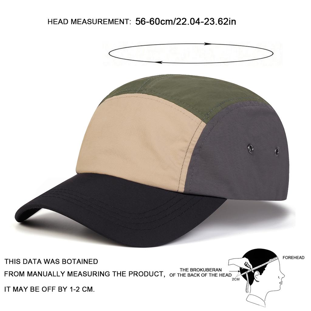 Unisex Color Blocking Adjustable Driving Baseball Hat Quick Drying Caps Spring Autumn Outdoor Leisure Hats Travel Accessories for Women Men