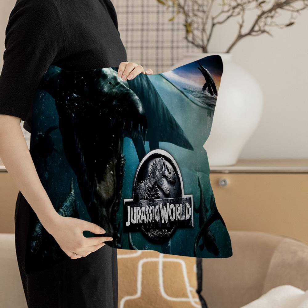 J-Jurassic P-Park Kudde Gåva Hemmakontor Dekoration Sovrum Soffa Bil Kuddfodral fodral 45x45