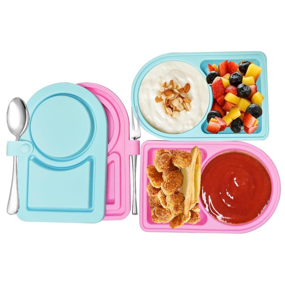 Snack Containers Silicone 15x10x4cm Versatile Snack Containers: Space-Saving, For-Durable & Dishwasher Storage Kitchenware