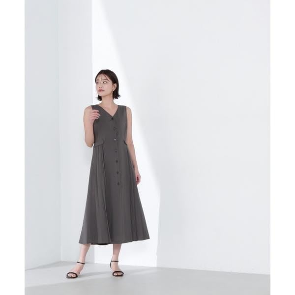 [Natural Beauty Basic] Side Pleated Jumper Skirt