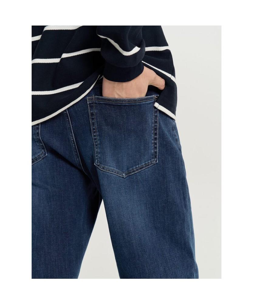 Binpolmen Comfort Fit Jersey Denim Pants Navy