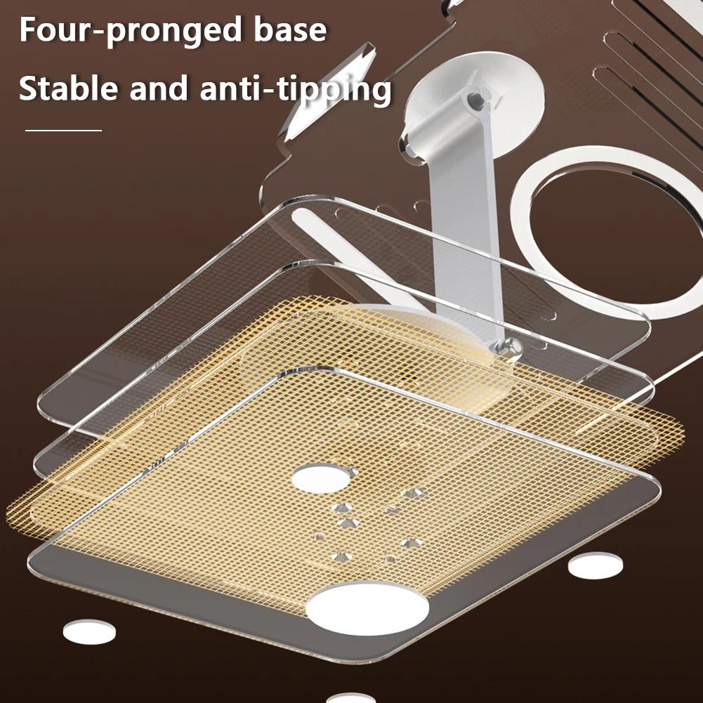 Foldable Reading Book Stand 360 Rotating Multifunctional Laptop Tablet Holder Adjustable Bracket Holder Acrylic for 4-12.9 Inch