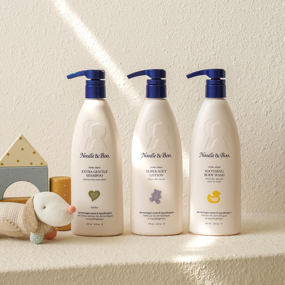 Noodle & Boo Large Capacity Shampoo + Wash + Lotion 3-piece Set (473ml + 473ml + 473ml)