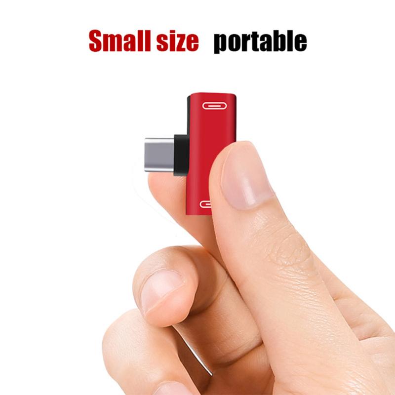 Headphone  Converter, Compatible For Xiaomi Redmi Audio Type C Adapter, Dual Type C Jack For