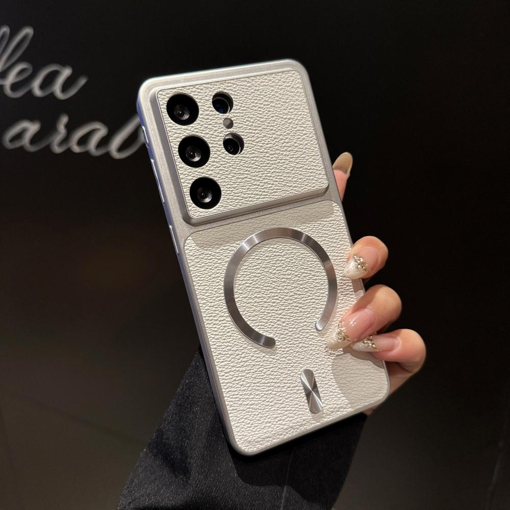 Litchi Leather Texture Magnetic Phone Case for For Samsung Galaxy S26 Ultra S25 S24 Ultra Plus FE S26+ for  Shockproof Cover