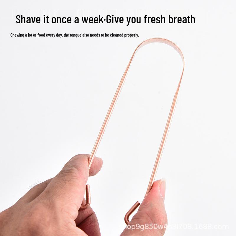 Pure Copper Tongue Cleaner and Scraper Set