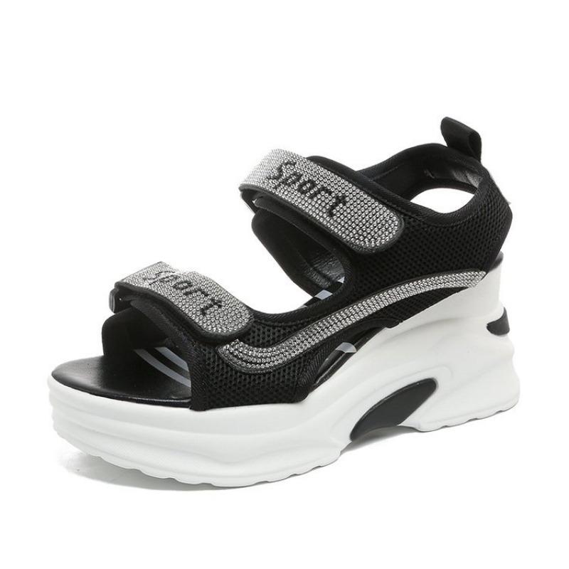Plus Size Wedge Sports Shoes with Thick Sole - Lightweight and Comfortable Sandals for Women