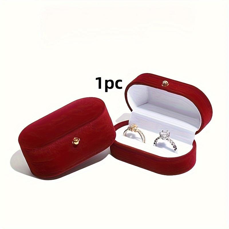 1pc Velvet Ring Earring Box Valentine's Day Gift Jewelry Storage Display Packaging Box Elegant Jewelry Display & Packaging Supplies