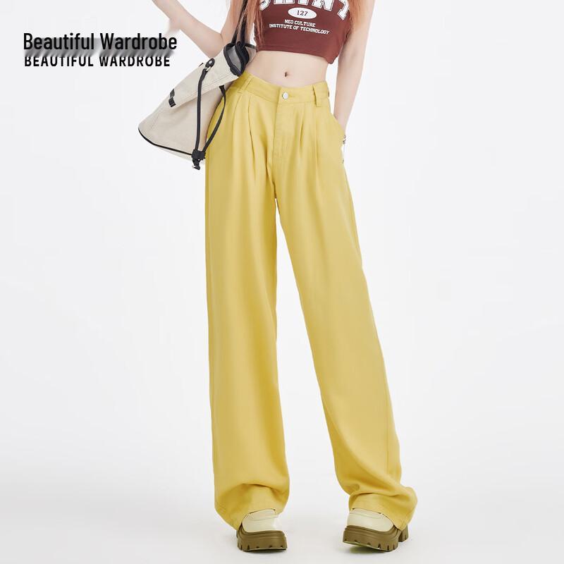 BEAUTIFUL WARDROBE Women's High-Waisted Casual Wide-Leg Pants