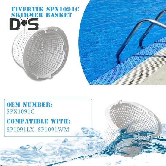 Pool Skimmer Basket SPX1091C Replacement Basket with Handle Pool Debris Collector Basket for SP1091LX SP1091WM Skimmers
