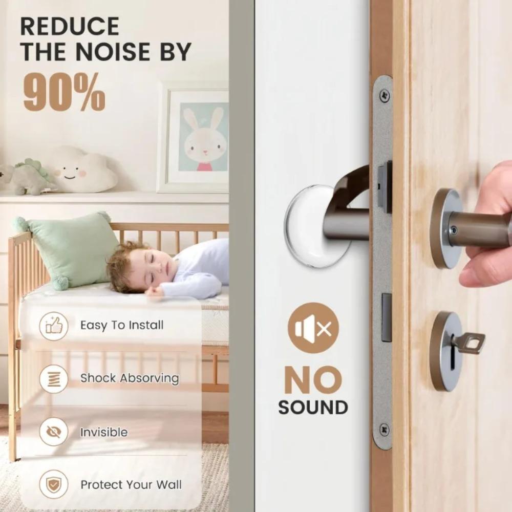 Round Transparent Soft Silicone Non-slip Door Stopper Muffler Wall Protector Self-adhesive Door Handles Bumper Protective Plug